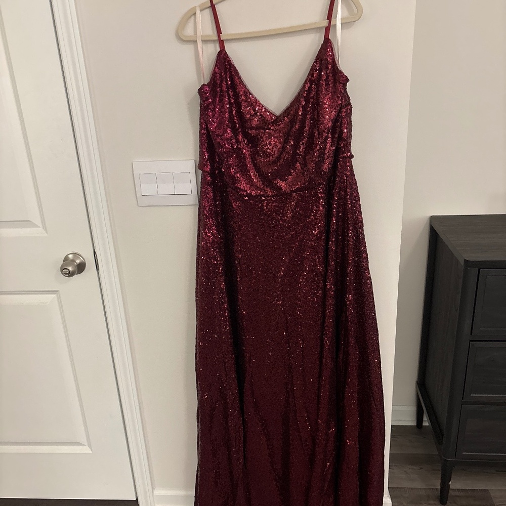 Revelry Cranberry Sequin Dress